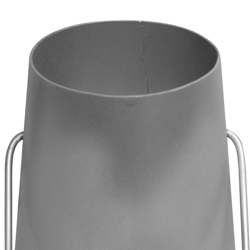 Vintage Iron Candle Lantern Stand - 12 Inch Silver Metal Tealight Holder, Hanging & Tabletop Decor, Rustic Farmhouse Style