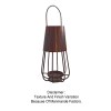 Rustic Bronze Iron Candle Lantern, 12 Inch Vintage Tealight Holder, Farmhouse Decor, Hanging Candle Stand, Ambient Lighting, Tabletop Decor