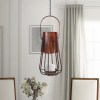 Rustic Bronze Iron Candle Lantern - 12 Inch Vintage Style Tealight Holder with Handle - Farmhouse Decor Tabletop & Hanging Lantern