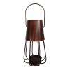 Rustic Bronze Iron Candle Lantern, 12 Inch Vintage Tealight Holder, Farmhouse Decor, Hanging Candle Stand, Ambient Lighting, Tabletop Decor
