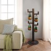 52 Inch Tall 4-Tier Hanging Planter Stand - Antique Bronze & Gold Iron Plant Stand with 4 Pots, 12" Base, Stable & Durable
