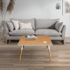 Paige Coffee Table: Modern Rectangular Wood & Metal