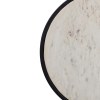 18" Round White Marble Top End Table, Black Iron Frame, Modern Side Table, Living Room Accent Table