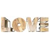 LOVE Coffee Table Set, 4-Piece Mango Wood & Brass, Modern Minimalist, 58.5"  Coffee Table Set with Open Shelves