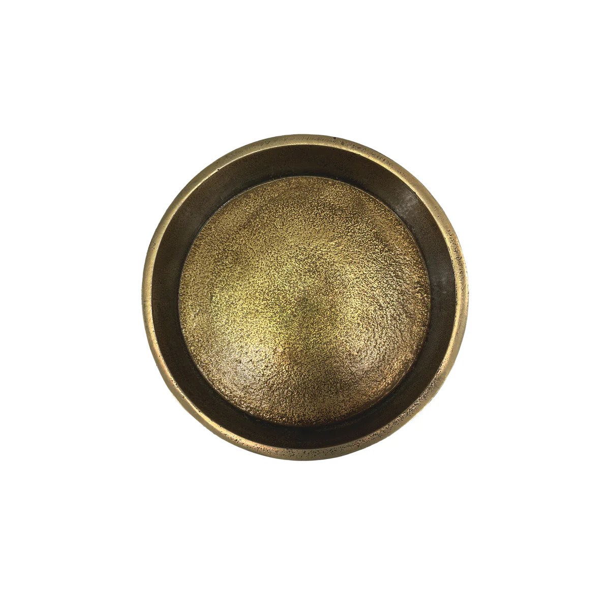 Oxidized Brass Metal Side Table, 6 Inch Round Top, Turned Pedestal Base, Small Drink Table, Sofa End Table, Vintage Accent Table