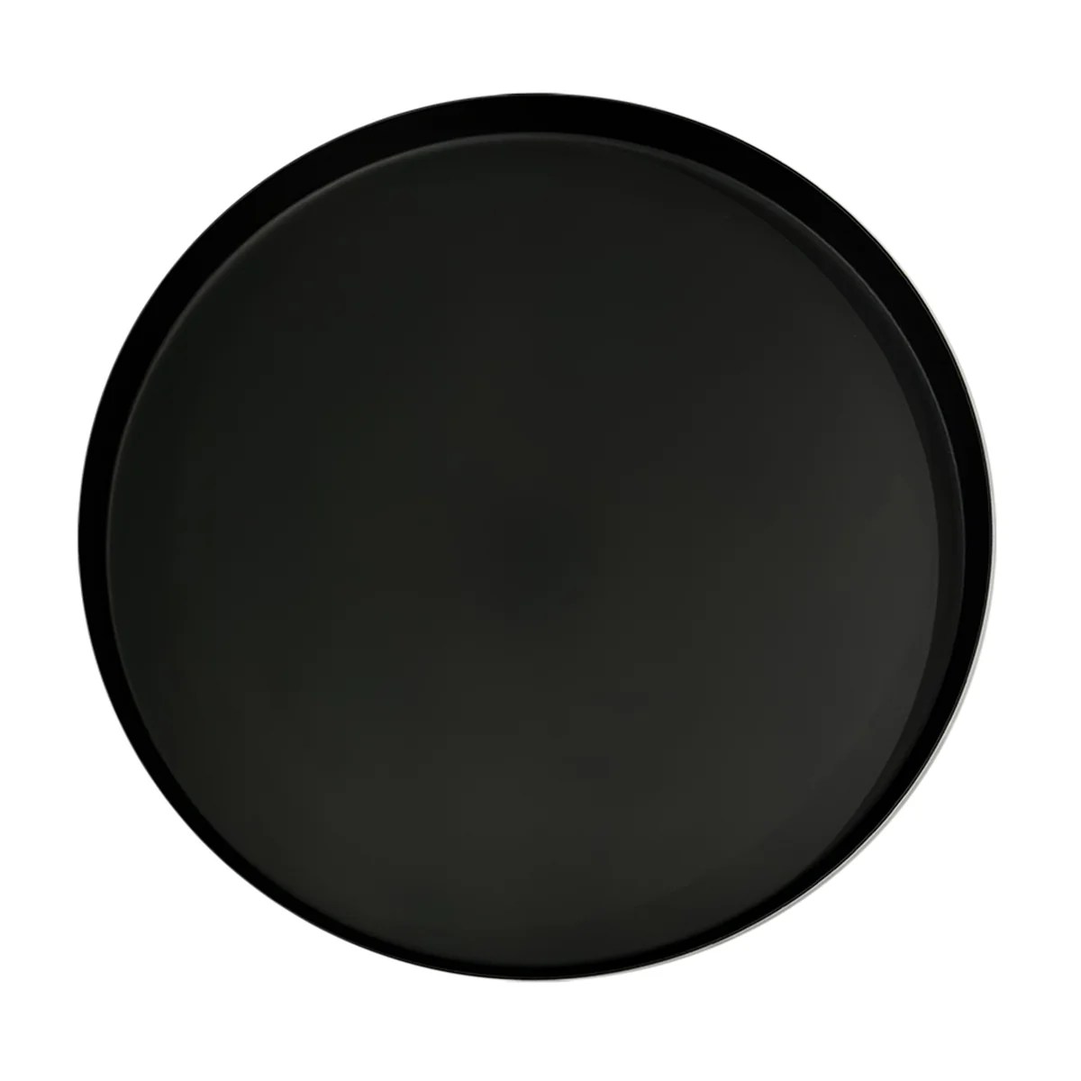 Ara 12" Matte Black Vintage Side End Table, Round Tray Top, Iron, Small Space Accent Table