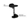 Ara 12" Matte Black Vintage Side End Table, Round Tray Top, Iron, Small Space Accent Table