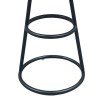 Amelia 20" Round Mango Wood Side Table, Black Iron Frame, End Table, Rustic Farmhouse, Coastal, Transitional, French Country, Industrial, Scandinavian Style