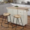 Brown & Black Mango Wood Saddle Bar Stool with Metal Legs - Industrial Kitchen Counter Height Chair