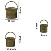 Rustic Metal Planters Set, Green Patina, 3 Sizes