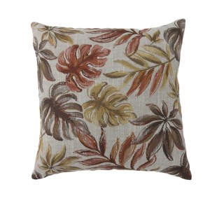 Red Leaf Throw Pillows, Contemporary Decor Set of 2