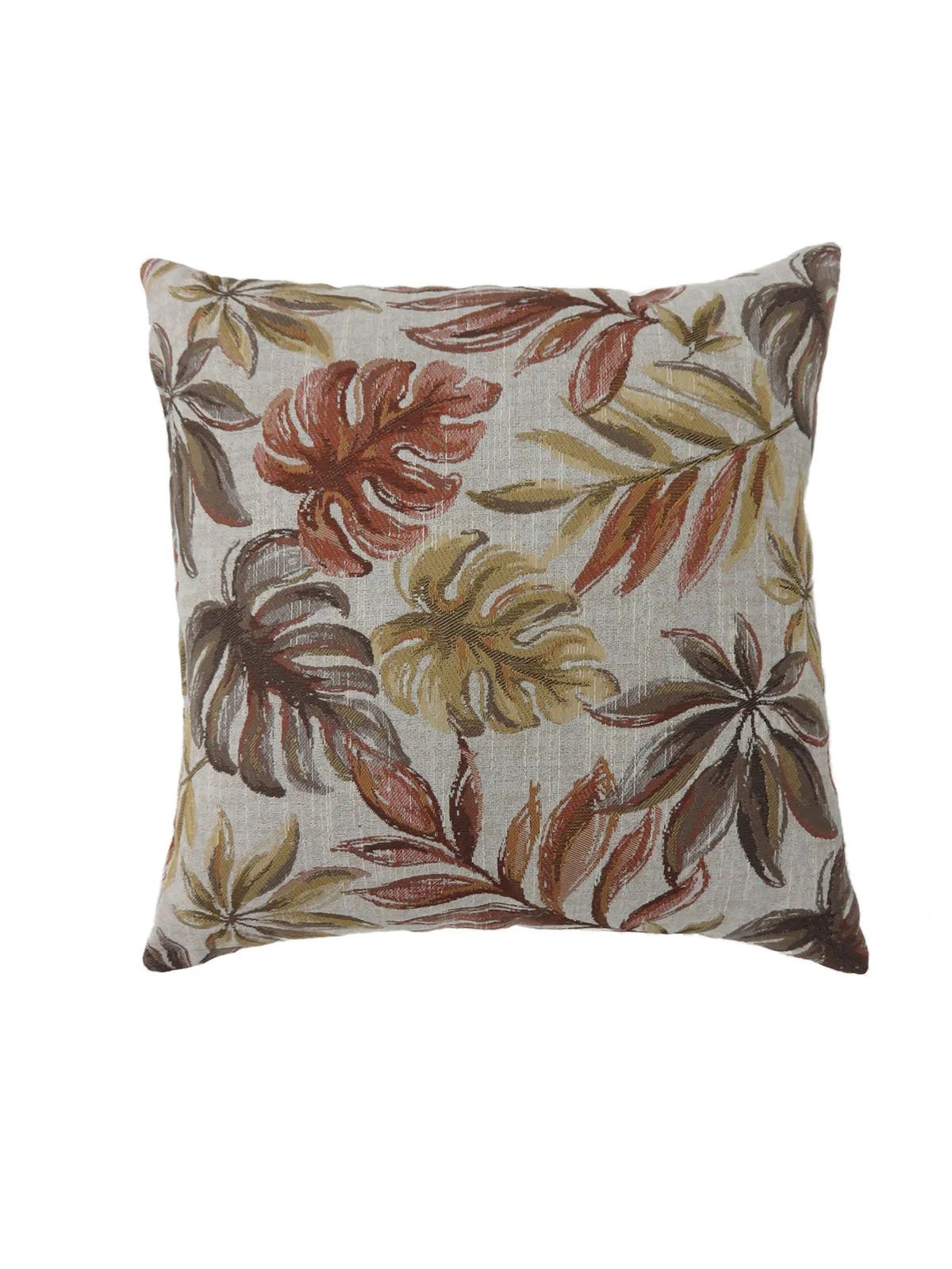 Red Leaf Throw Pillows, Contemporary Decor Set of 2