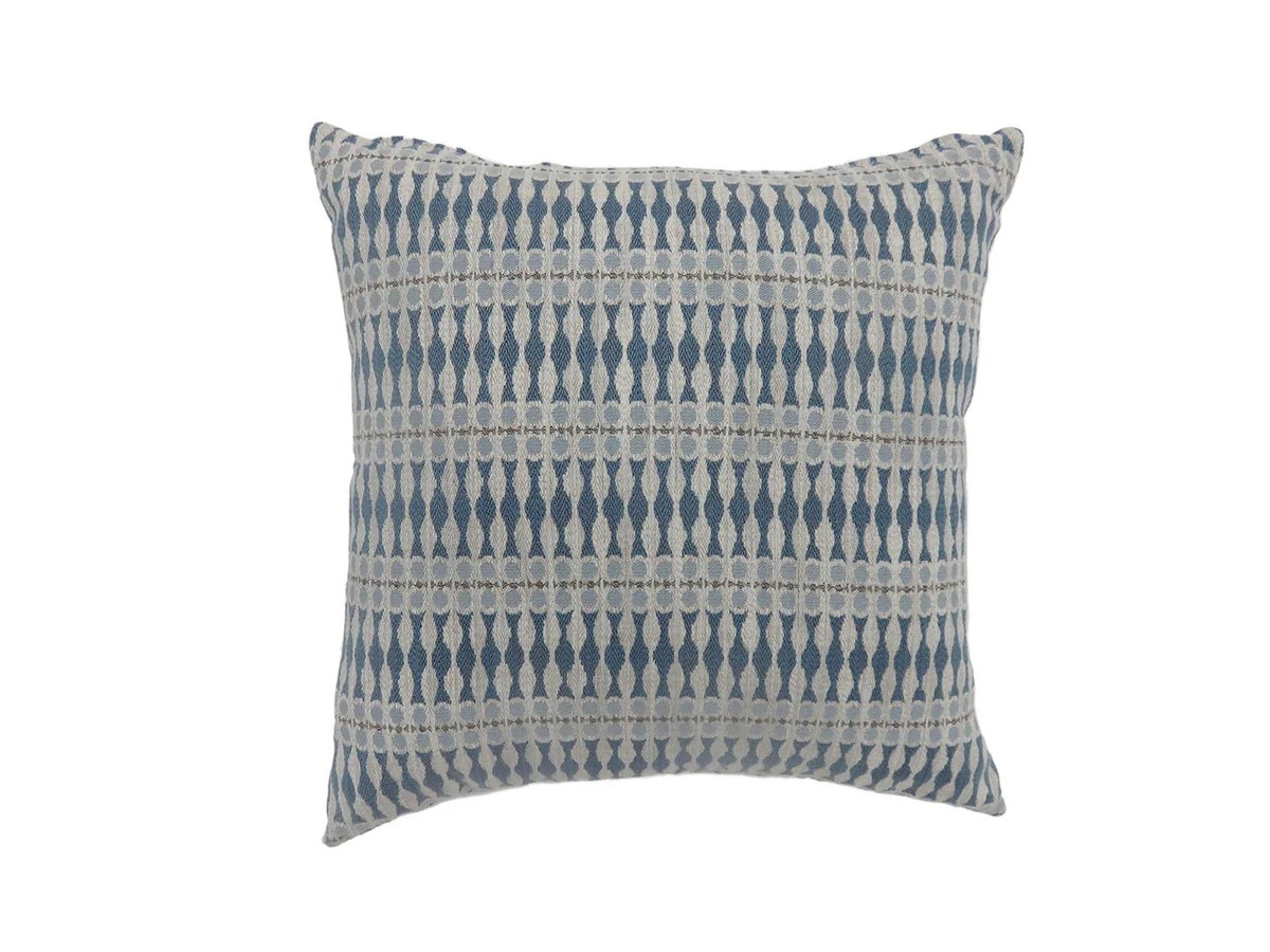 Blue Geometric Throw Pillows, Contemporary Style Set of 2