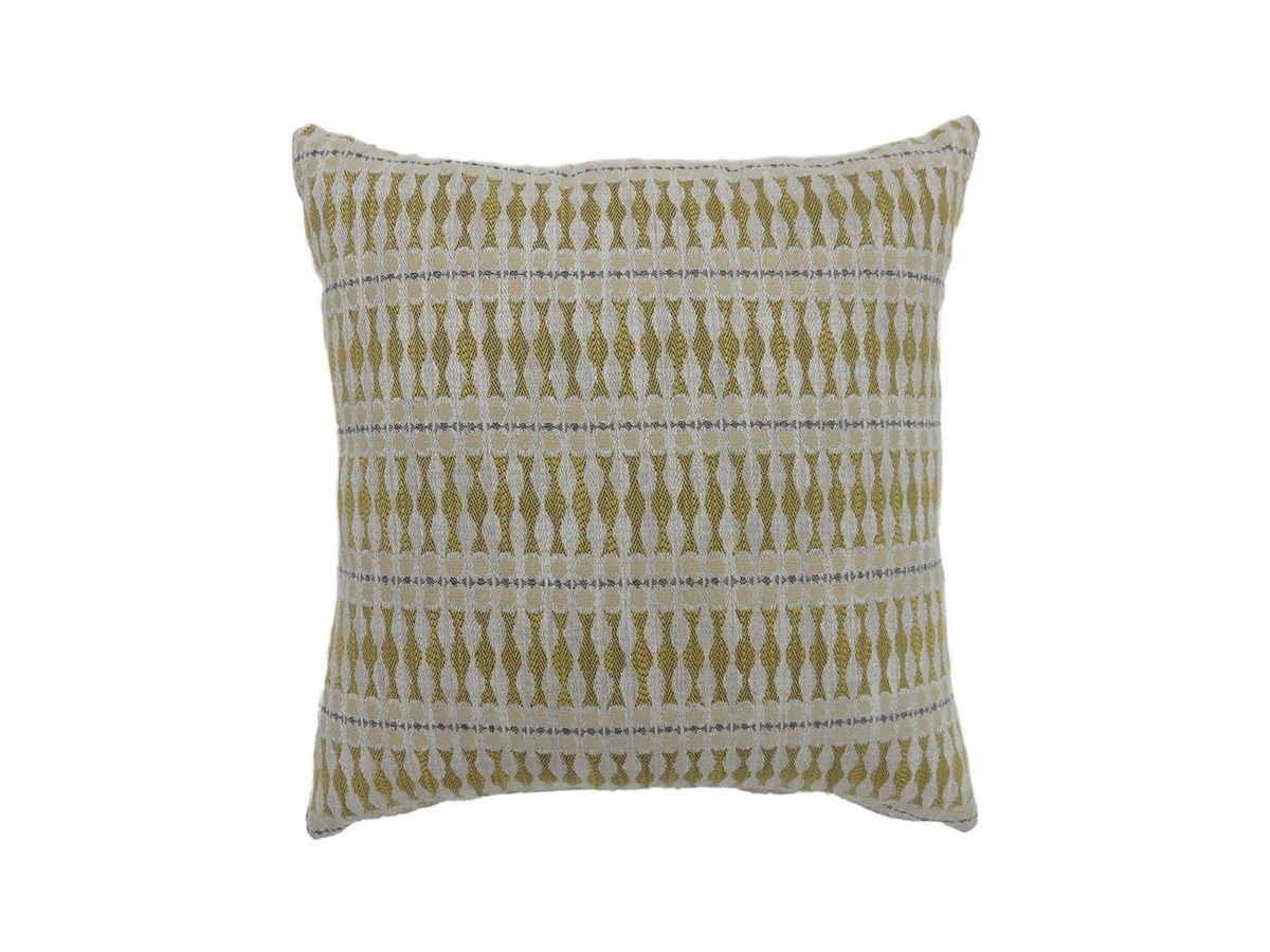 Contemporary Yellow Throw Pillows, Traditional Design, Set of 2