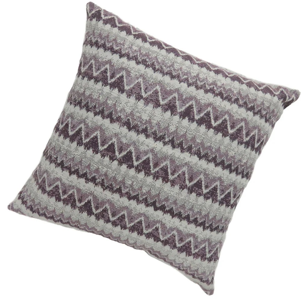 Purple Chevron Throw Pillows, Contemporary Zigzag Set of 2