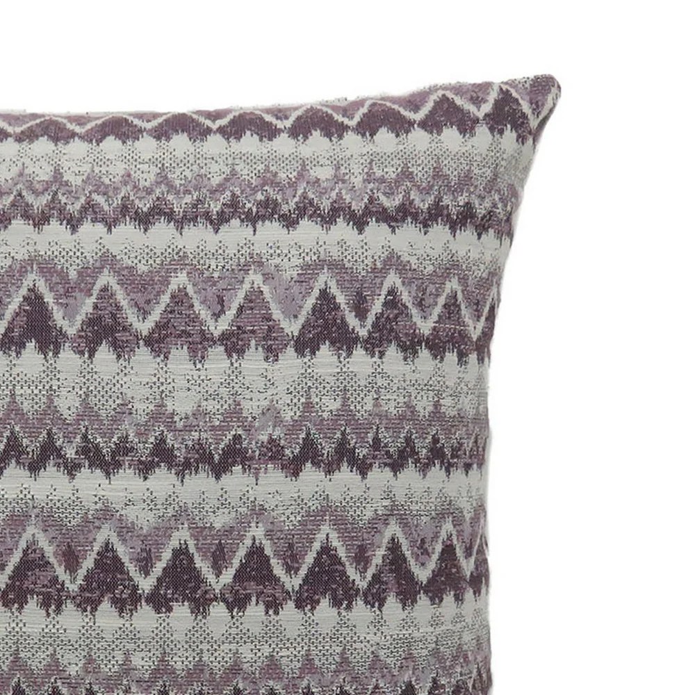 Purple Chevron Throw Pillows, Contemporary Zigzag Set of 2
