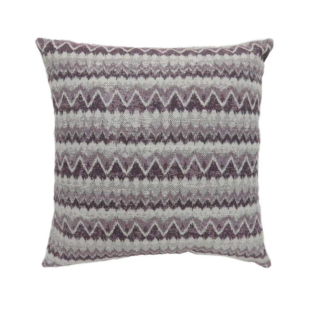 Purple Chevron Throw Pillows, Contemporary Zigzag Set of 2