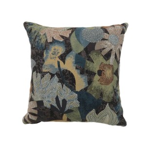 Contemporary Floral Throw Pillows, Multicolor Set of 2