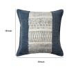 Handwoven Kilim Throw Pillows, 18x18, White Blue, Set of 2