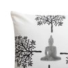 Buddha Throw Pillows, Cotton, Square, 18x18, Set of 2