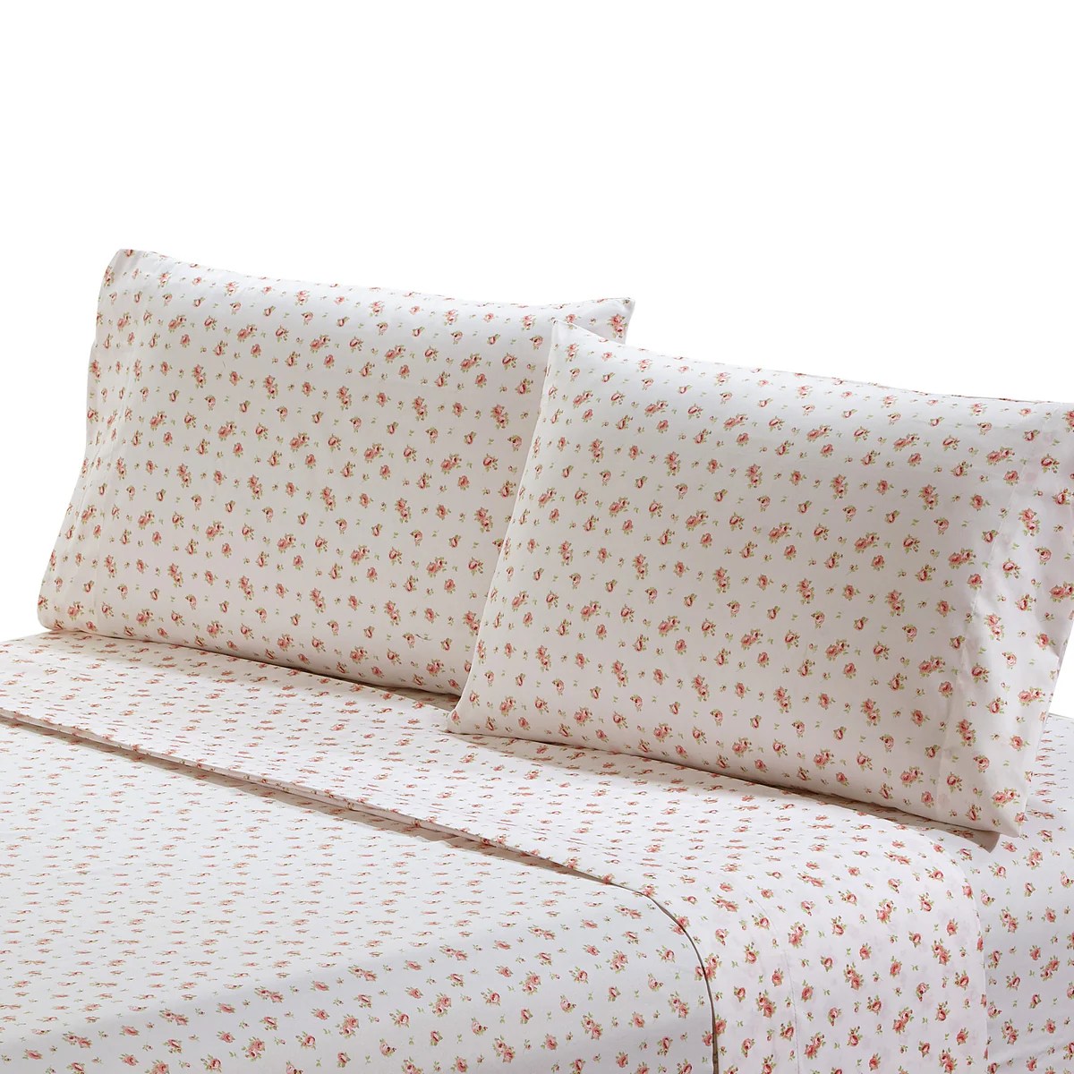 Soft Microfiber Rose Sheet Set, Full, Pink, Hypoallergenic