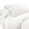 White Crochet Lace Twin Sheet Set, Microfiber, 3-Piece