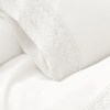 White Crochet Lace Twin Sheet Set, Microfiber, 3-Piece
