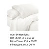 White Crochet Lace Twin Sheet Set, Microfiber, 3-Piece