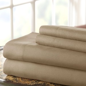 Taupe Gray Microfiber Sheet Set, Deep Pocket, Full, 4-Piece