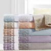 Luxury Microfiber Sheet Set, Gray, Full, Crochet Lace