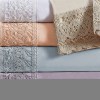 Queen Microfiber Sheet Set, White, Crochet Lace, 4-Piece