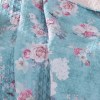Soft Floral Throw Blanket, 50x60 Inch, Blue Pink White