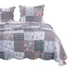 Floral Microfiber Quilt Set, Multicolor, Reversible