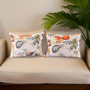 Fox Owl Pillow Sham, 26x20 Inch, Zipper Closure, Polyester