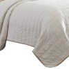 Cream Beige Queen Quilt Set, Channel Stitch, Soft Cotton Blend