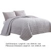 Queen Quilt Set, Light Gray, Channel Stitch, Soft Cotton Blend
