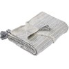 Gray Cotton Throw Blanket, Diamond Pattern, 60x70 Inches