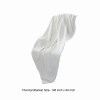 King Size White Cotton Thermal Blanket, Soft Knit, Cozy