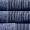 Deep Blue Cotton Towel Set, 6-Piece, Soft, Textured