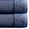 Deep Blue Cotton Towel Set, 6-Piece, Soft, Textured