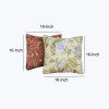Floral Cotton Pillow Covers, Quilted, 16x16, Multicolor Set