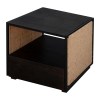 Acacia Wood Nightstand, Jute Side Table, Cottage Style