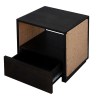 Acacia Wood Nightstand, Jute Side Table, Cottage Style