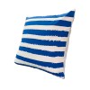 Cotton Throw Pillows, Blue White Stripes, 20x20, Set of 2