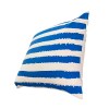 Cotton Throw Pillows, Blue White Stripes, 20x20, Set of 2