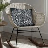 Boho Mandala Cotton Throw Pillows, Black White, 20x20