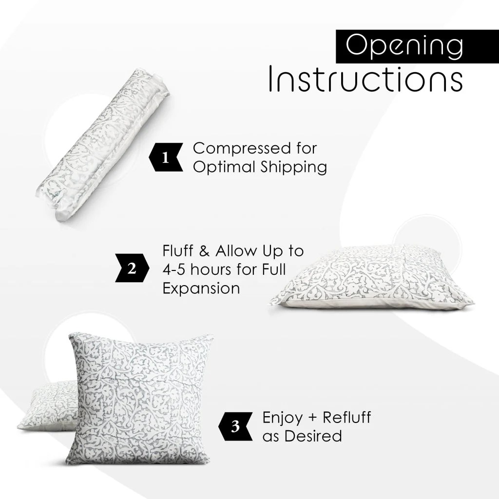 Meditating Buddha Throw Pillows, Gray White, 18x18, Set of 2