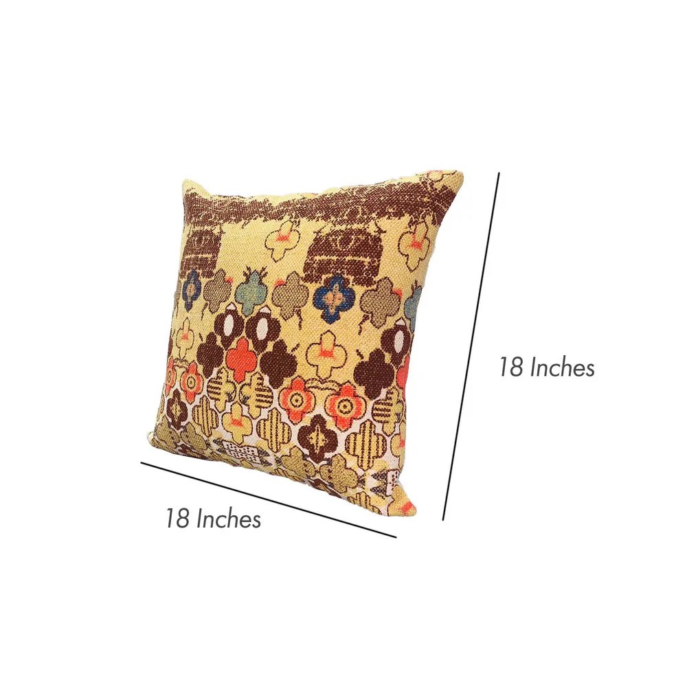 Quatrefoil Throw Pillows, 18x18, Cotton, Multicolor Set
