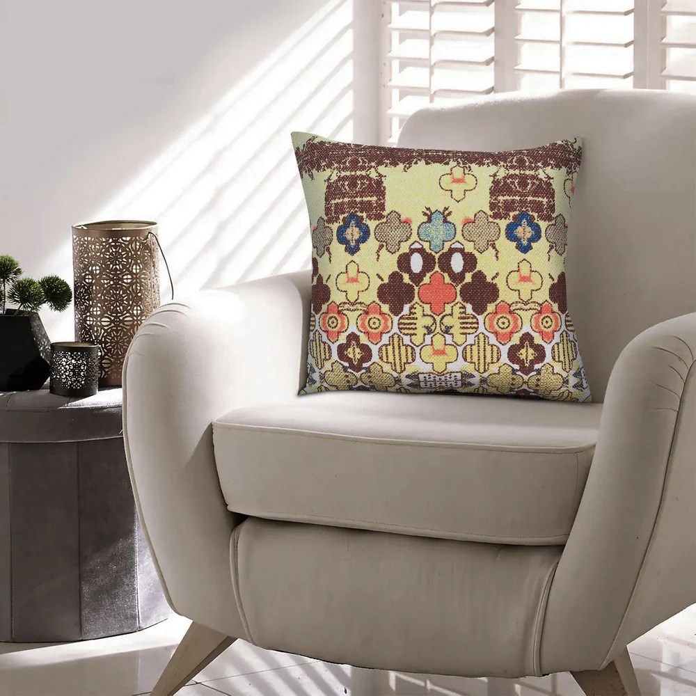 Quatrefoil Throw Pillows, 18x18, Cotton, Multicolor, Set of 2