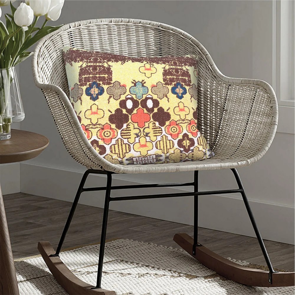 Quatrefoil Throw Pillows, 18x18, Cotton, Multicolor Set